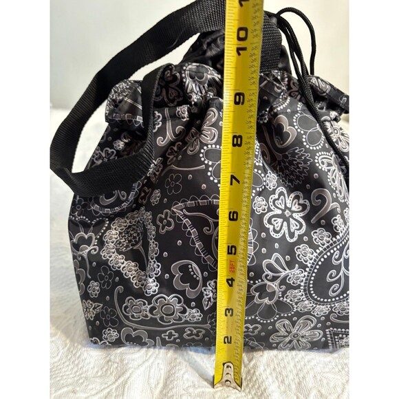 THIRTY ONE 31 Lunch bag sac black white drawstring - Picture 5 of 8